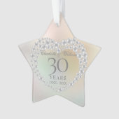 Parels 30e huwelijksverjaardag ornament (voorkant)