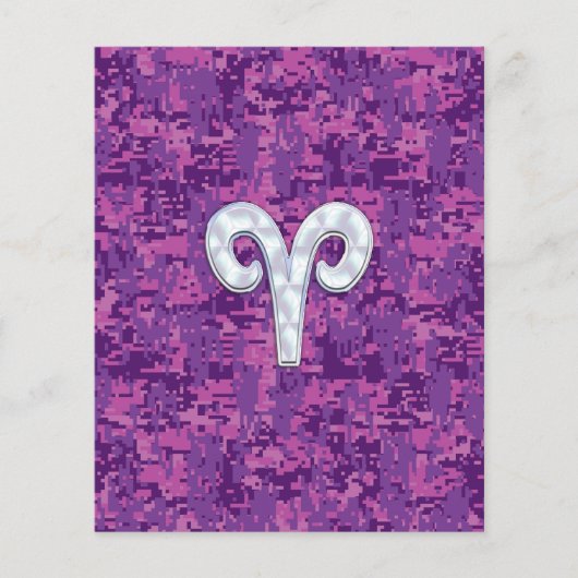 Parels als Aries Sterrenbeeld op Digitale Camo Flyer (Voorkant)