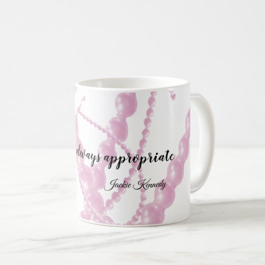Parels Altijd Geschikt Quote Koffiemok (Voorkant rechts)