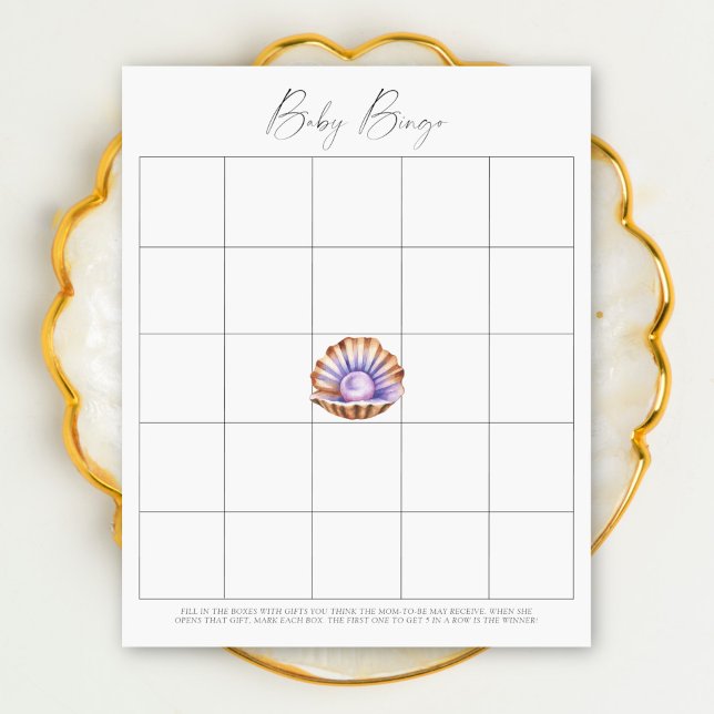 Parels baby shower - Baby Bingo spel (Creator heeft geüpload)