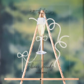 Parels, Bloemblaadjes + Prosecco | Bruidsfeest Par Acryl Bord (Neutraal)