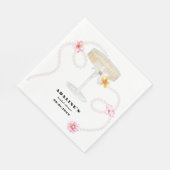 Parels, Bloemblaadjes & Prosecco | Parels & Bloemb Servet (Hoek)