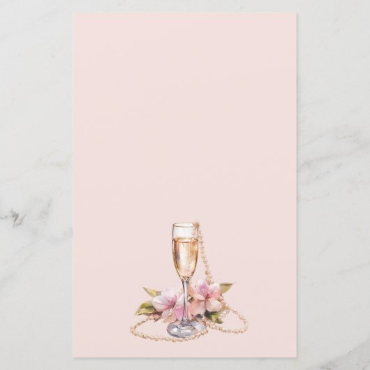 Parels Bloembladeren & Prosecco Bloemen Vrijgezell (Achterkant)