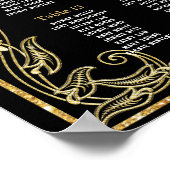 Parels Bloemen Art Deco Gatsby Roaring 20s Zitplaa Poster (Hoek)