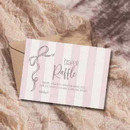 Parels Bow Baby in Coquet Baby Shower Luier Raffle Informatiekaartje