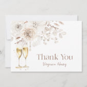 Parels Bruidsfeest Bedankkaart (Voorkant)