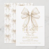 Parels buigen Ze bindt het knoop Vrijgezellenfeest Kaart (Voorkant / Achterkant)