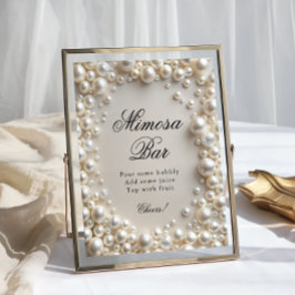 Parels Chic Vrijgezellenfeest Mimosa Bar Poster