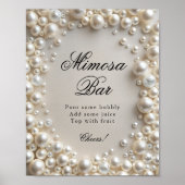 Parels Chic Vrijgezellenfeest Mimosa Bar Poster (Voorkant)
