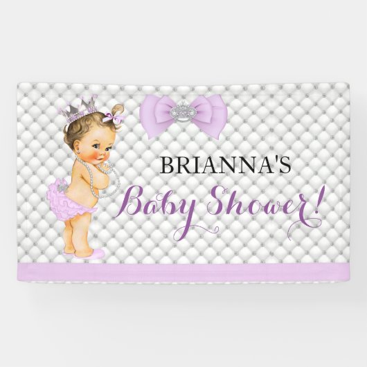 Parels Diamonds Princess Baby Lavendelkroon Spandoek (Horizontaal)
