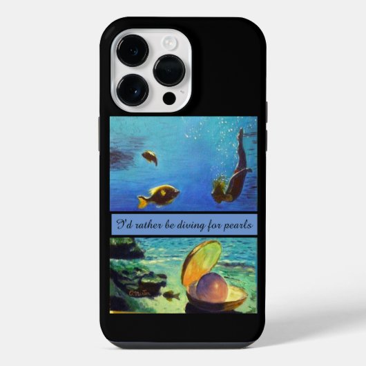 Parels duiken iPhone hoesje (Achterkant)
