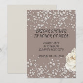 Parels elegant modern vrijgezellenfeest, bruiloft kaart (Voorkant / Achterkant)