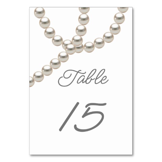 Parels elegante bruiloft kaart (Voorkant)