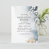 Parels en bloemen Bachelorette Weekendfeest Kaart (Staand voorkant)