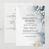 Parels en bloemen Bachelorette Weekendfeest Kaart (Voorkant / Achterkant)