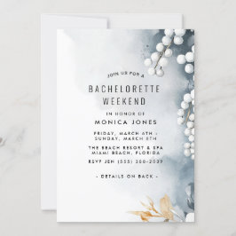 Parels en bloemen Bachelorette Weekendfeest Kaart