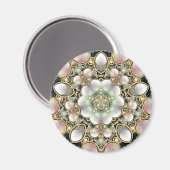 Parels en Gouden Kaleidoscoop Magneet (Voorkant / Achterkant)