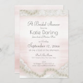 Parels en kant Blush Vrijgezellenfeest Kaart (Voorkant / Achterkant)