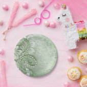 Parels en Lace Wedding | Munten groen Papieren Bordje (Feest)