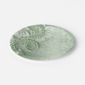 Parels en Lace Wedding | Munten groen Papieren Bordje (Gekanteld)