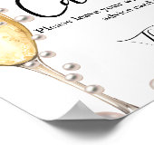 Parels en Prosecco Advies vrijgezellenfeest teken Poster (Hoek)