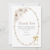 Parels en Prosecco Bedankkaart (Voorkant)