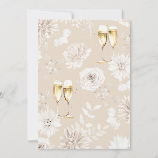 Parels en Prosecco Bedankkaart (Achterkant)