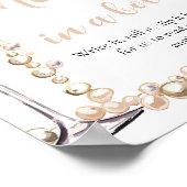 Parels en Prosecco Bericht In Een Fles Teken Spel Poster (Hoek)