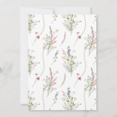 Parels en Prosecco Bloemen Vrijgezellenfeest Kaart (Achterkant)