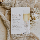 Parels en Prosecco Bow Vrijgezellenfeest Kaart