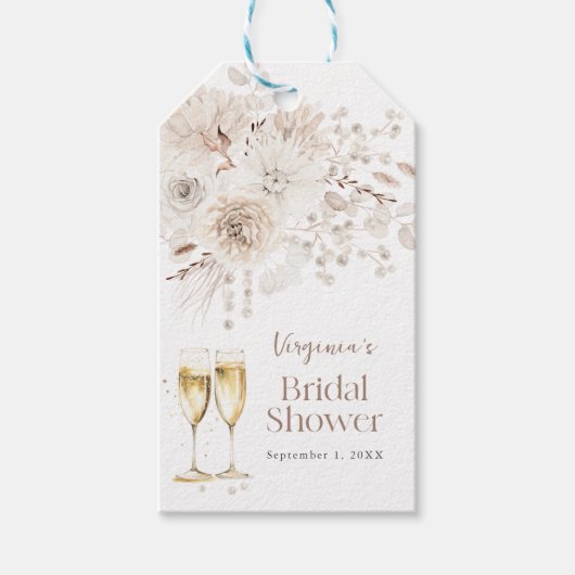 Parels en Prosecco Bridal Cadeaulabel (Voorkant)