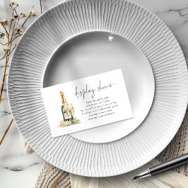 Parels en Prosecco Bridal Display Douche Informatiekaartje
