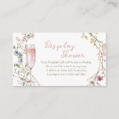 Parels en Prosecco Bridal Display Douche Informatiekaartje (Voorkant)