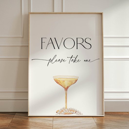Parels en Prosecco Bridal Favors Pedestal Sign Reclamebord Met Voetstuk