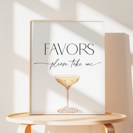 Parels en Prosecco Bridal Favors Pedestal Sign Reclamebord Met Voetstuk