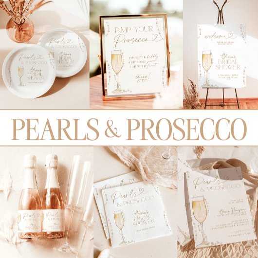 Parels en Prosecco Bridal Recept Aanvraag Kaart