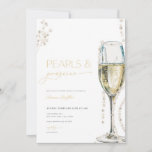 Parels en Prosecco Bridal Shower Uitnodiging<br><div class="desc">Parels en prosecco 🍾 een parels & prosecco thema vrijgezellenfeest? Begin met parels en prosecco bruidsdoucheuitnodigingen, die de perfecte manier zijn om de aanstaande bruid te vieren met een parel en bruisend vrijgezellenfeest thema. Deze parels en prosecco bruiloft douche uitnodigingen zijn aanpasbaar, zodat u alle belangrijke details over het vrijgezellenfeest...</div>