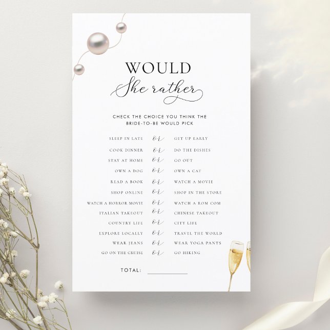 Parels en Prosecco Bridal Zou Ze Liever Spel (Creator heeft geüpload)