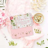 Parels en prosecco bruids display douche informatiekaartje