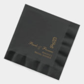 Parels en Prosecco Bruids Folie gestempeld servett Folie Servetten (Links)