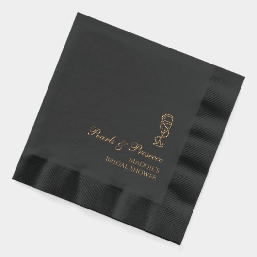 Parels en Prosecco Bruids Folie gestempeld servett Folie Servetten (Links)