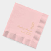 Parels en Prosecco Bruids Folie gestempeld servett Folie Servetten (Links)