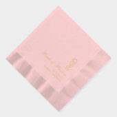 Parels en Prosecco Bruids Folie gestempeld servett Folie Servetten (Rechts)