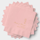 Parels en Prosecco Bruids Folie gestempeld servett Folie Servetten (Insitu (Gestapeld))