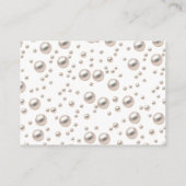 Parels en Prosecco bruidsfeest registratie Details Informatiekaartje (Achterkant)