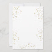 Parels en Prosecco bubbels Vrijgezellenfeest Kaart (Achterkant)