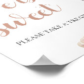 Parels en Prosecco Champagne Liefde is Sweet Sign Poster (Hoek)