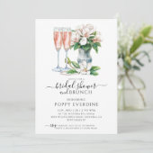 Parels en Prosecco Champagne Vrijgezellenfeest Bru Kaart (Staand voorkant)