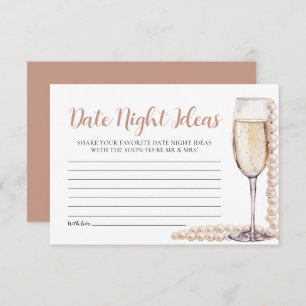 Parels en Prosecco Date Night Ideas Vrijgezellenfe Informatiekaartje