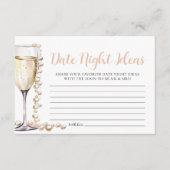 Parels en Prosecco Date Night Ideas Vrijgezellenfe Informatiekaartje (Voorkant)